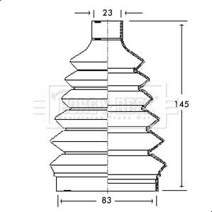 Borg & Beck BCB2325 - Пыльник, приводной вал www.autospares.lv