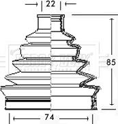 Borg & Beck BCB2326 - Putekļusargs, Piedziņas vārpsta www.autospares.lv