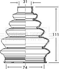 Borg & Beck BCB2327 - Пыльник, приводной вал www.autospares.lv