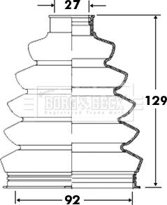 Borg & Beck BCB2371 - Putekļusargs, Piedziņas vārpsta www.autospares.lv