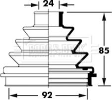 Borg & Beck BCB2373 - Putekļusargs, Piedziņas vārpsta www.autospares.lv