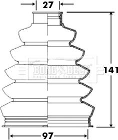 Borg & Beck BCB2372 - Putekļusargs, Piedziņas vārpsta www.autospares.lv