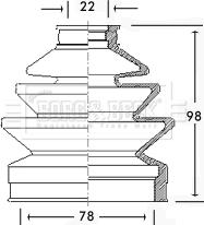 Borg & Beck BCB2292 - Пыльник, приводной вал www.autospares.lv