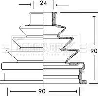 Borg & Beck BCB2255 - Bellow, drive shaft www.autospares.lv