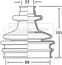 Borg & Beck BCB2201 - Putekļusargs, Piedziņas vārpsta www.autospares.lv