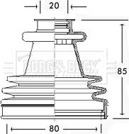 Borg & Beck BCB2212 - Пыльник, приводной вал www.autospares.lv