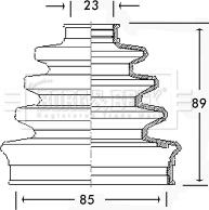 Borg & Beck BCB2286 - Bellow, drive shaft www.autospares.lv