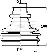 Borg & Beck BCB2280R - Putekļusargs, Piedziņas vārpsta www.autospares.lv