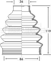 Borg & Beck BCB2280 - Пыльник, приводной вал www.autospares.lv