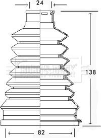 Borg & Beck BCB2226 - Bellow, drive shaft www.autospares.lv