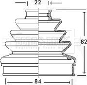 Borg & Beck BCB2272 - Putekļusargs, Piedziņas vārpsta www.autospares.lv