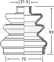 Borg & Beck BCB2761 - Putekļusargs, Piedziņas vārpsta www.autospares.lv