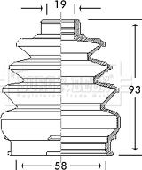 Borg & Beck BCB2767 - Putekļusargs, Piedziņas vārpsta www.autospares.lv