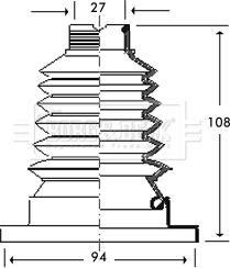 Borg & Beck BCB2788 - Пыльник, приводной вал www.autospares.lv