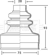 Borg & Beck BCB2738 - Putekļusargs, Piedziņas vārpsta autospares.lv