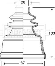 Borg & Beck BCB2775 - Putekļusargs, Piedziņas vārpsta www.autospares.lv