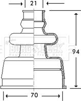 Borg & Beck BCB2776 - Putekļusargs, Piedziņas vārpsta www.autospares.lv