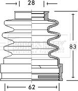 Borg & Beck BCB2771 - Putekļusargs, Piedziņas vārpsta www.autospares.lv