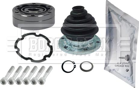 Borg & Beck BCJ1225 - Шарнирный комплект, ШРУС, приводной вал www.autospares.lv