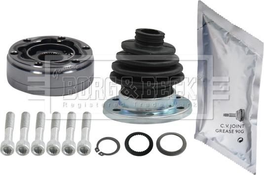 Borg & Beck BCJ1222 - Шарнирный комплект, ШРУС, приводной вал www.autospares.lv