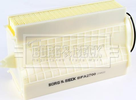 Borg & Beck BFA2700 - Gaisa filtrs www.autospares.lv