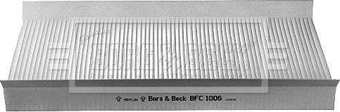 Borg & Beck BFC1006 - Filtrs, Salona telpas gaiss www.autospares.lv