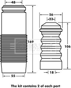 Borg & Beck BPK7047 - Putekļu aizsargkomplekts, Amortizators autospares.lv
