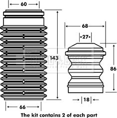 Borg & Beck BPK7014 - Пылезащитный комплект, амортизатор www.autospares.lv