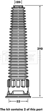 Borg & Beck BPK7070 - Пыльник амортизатора, защитный колпак www.autospares.lv