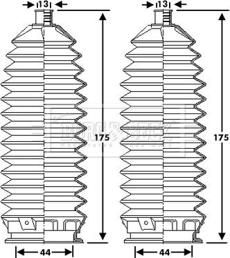 Borg & Beck BSG3405 - Комплект пыльника, рулевое управление www.autospares.lv