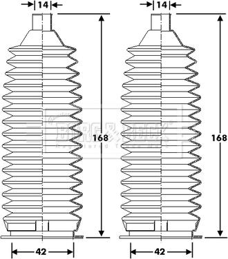 Borg & Beck BSG3426 - Комплект пыльника, рулевое управление www.autospares.lv