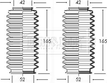 Borg & Beck BSG3017 - Putekļusargu komplekts, Stūres iekārta www.autospares.lv