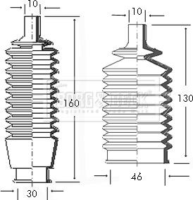 Borg & Beck BSG3036 - Putekļusargu komplekts, Stūres iekārta www.autospares.lv