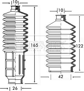 Borg & Beck BSG3029 - Putekļusargu komplekts, Stūres iekārta www.autospares.lv