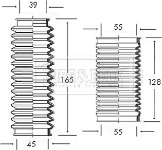 Borg & Beck BSG3021 - Putekļusargu komplekts, Stūres iekārta www.autospares.lv