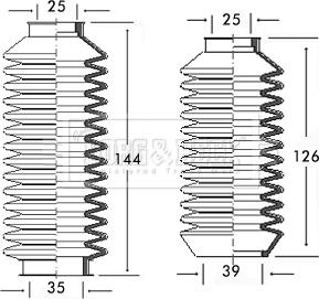 Borg & Beck BSG3074 - Putekļusargu komplekts, Stūres iekārta www.autospares.lv