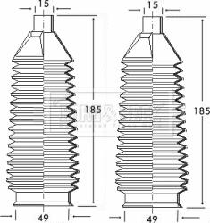 Borg & Beck BSG3145 - Putekļusargu komplekts, Stūres iekārta www.autospares.lv