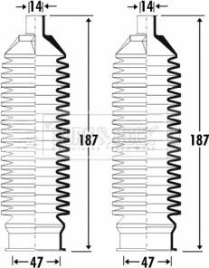 Borg & Beck BSG3302 - Комплект пыльника, рулевое управление www.autospares.lv