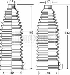 Borg & Beck BSG3247 - Putekļusargu komplekts, Stūres iekārta www.autospares.lv