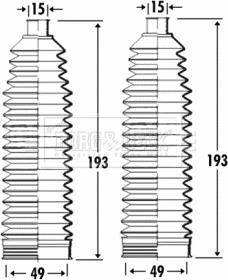 Borg & Beck BSG3263 - Комплект пыльника, рулевое управление www.autospares.lv