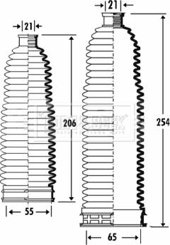 Borg & Beck BSG3270 - Комплект пыльника, рулевое управление www.autospares.lv