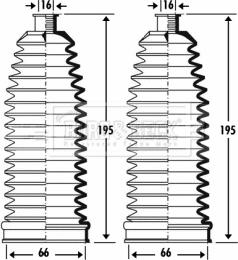 Borg & Beck BSG3277 - Putekļusargu komplekts, Stūres iekārta www.autospares.lv