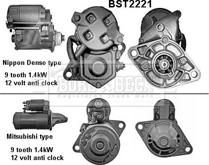 Borg & Beck BST2221 - Starteris autospares.lv