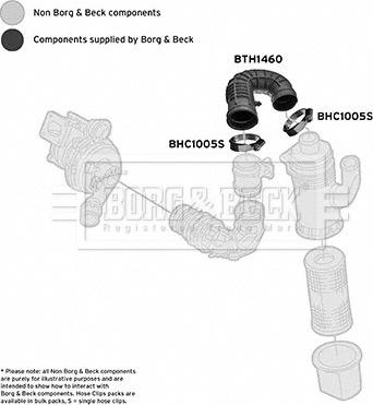 Borg & Beck BTH1460 - Gaisa tvērēja caurule, Gaisa filtrs www.autospares.lv