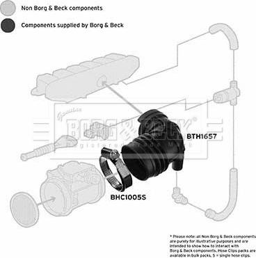 Borg & Beck BTH1657 - Gaisa tvērēja caurule, Gaisa filtrs www.autospares.lv