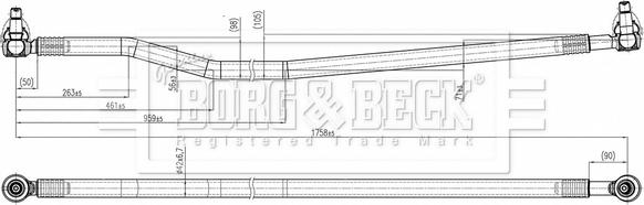 Borg & Beck BTR33214 - Stūres garenstiepnis www.autospares.lv