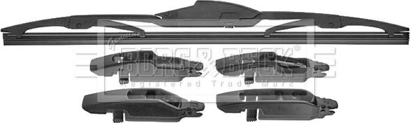 Borg & Beck BW14R.10 - Щетка стеклоочистителя www.autospares.lv