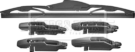 Borg & Beck BW11R.10 - Stikla tīrītāja slotiņa www.autospares.lv