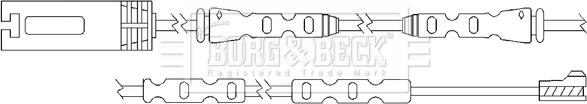 Borg & Beck BWL3096 - Indikators, Bremžu uzliku nodilums www.autospares.lv