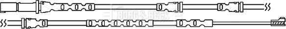 Borg & Beck BWL3090 - Indikators, Bremžu uzliku nodilums www.autospares.lv